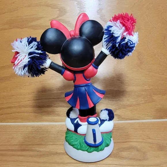 Vintage Walt Disney World Bobblehead Minnie Mouse Cheerleader Red, Blue … - Picture 3 of 15